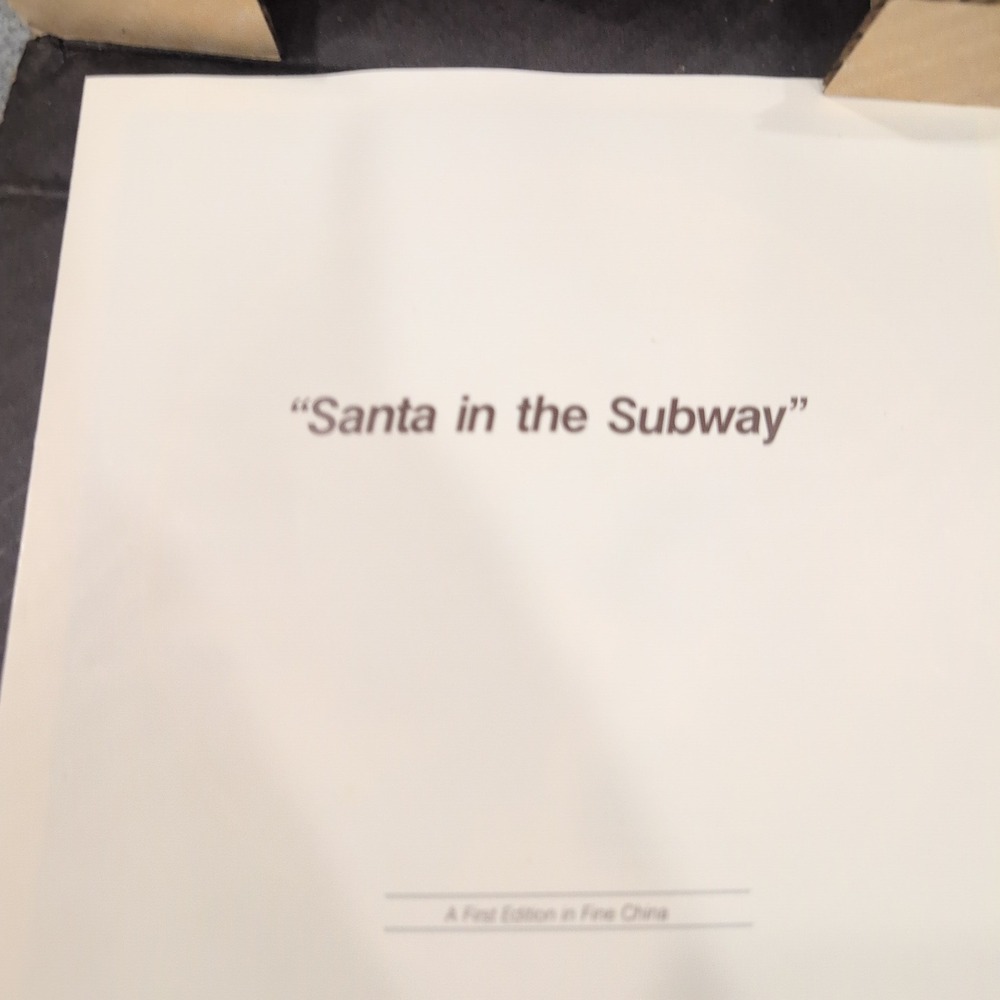 1983 Norman Rockwell Santa in the Subway Christmas Plate Edwin M Knowles - Picture 5 of 8